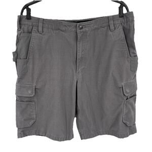 Carhartt Cargo Shorts Mens 40 Gray Carpenter Rip Stop Force Work Relaxed